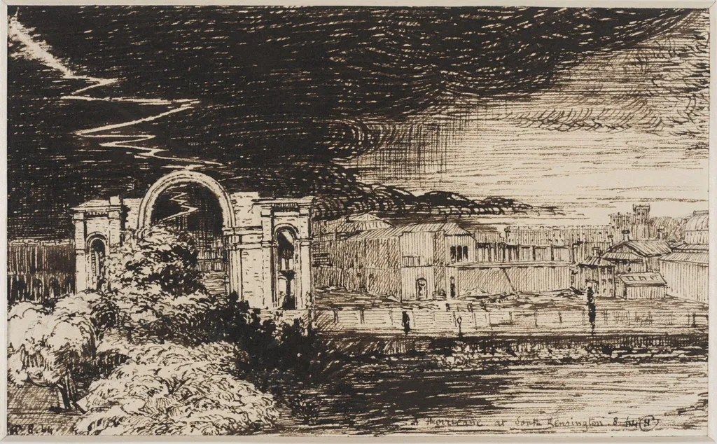 A hurricane at South Kensington, by Henry Cole, 1864