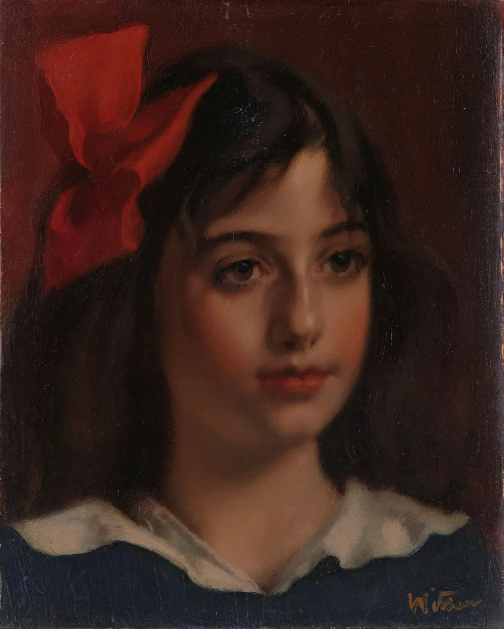 Portret van een meisje, by Willem Witsen, oil, 1903