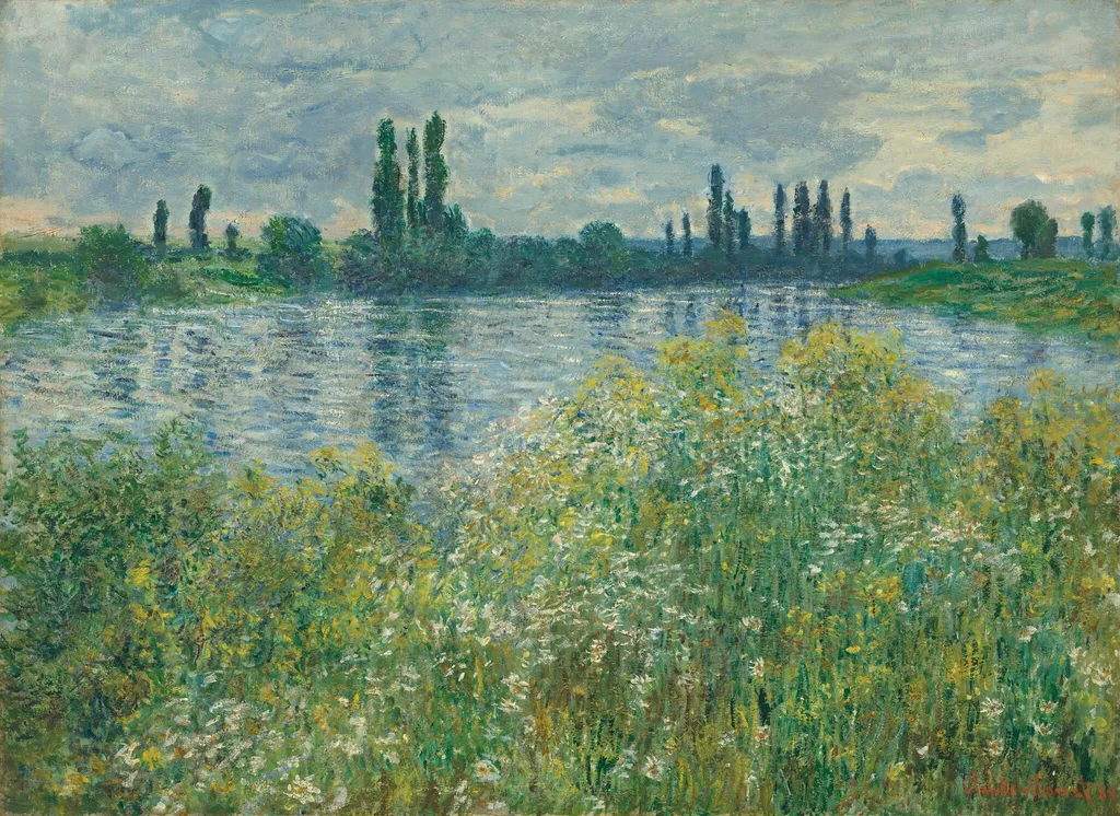 Banks of the Seine, Vétheuil, by Claude Monet, oil, 1880