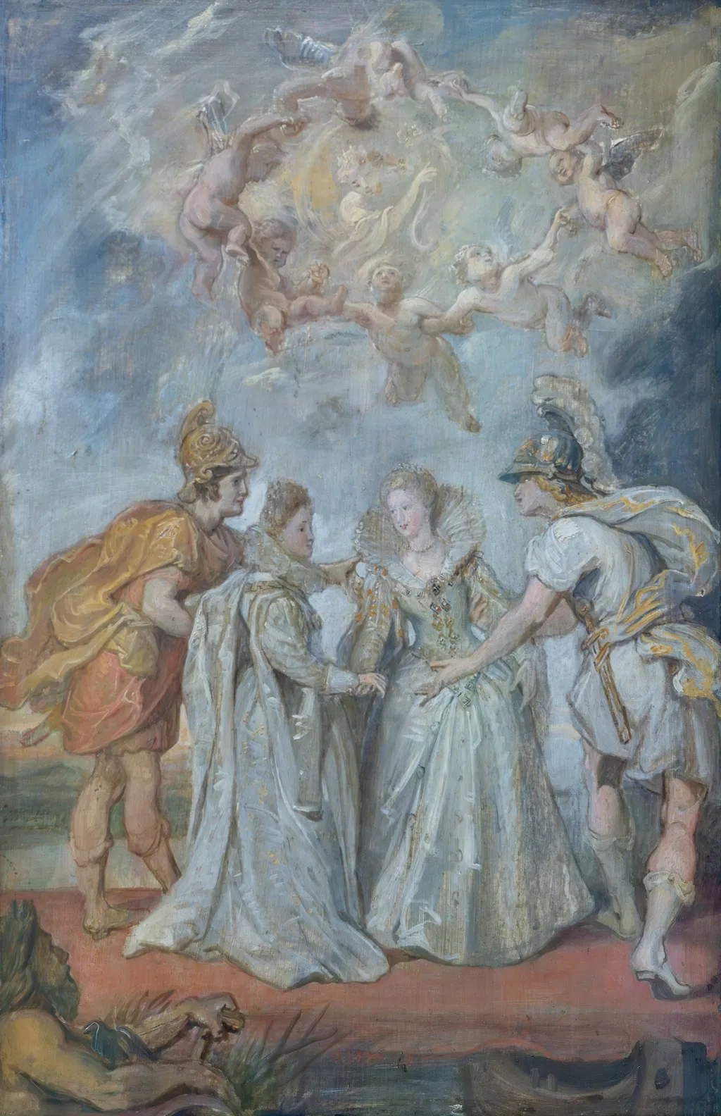 Family Exchange of the princesses between Spain and France on 9 november 1615, by Peter Paul Rubens, oil, 1622