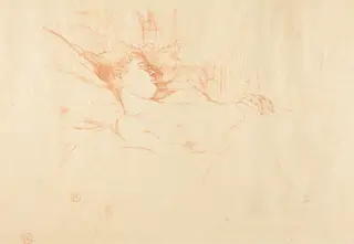 Sleep (Le sommeil), by Henri de Toulouse-Lautrec, ink, 1896
