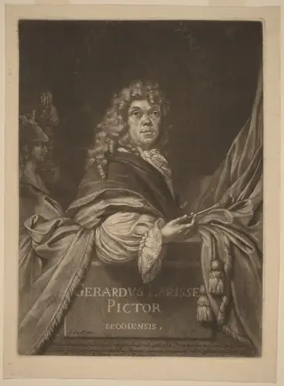 Gerard de Lairesse, by Pieter Schenck I, ink, 1690
