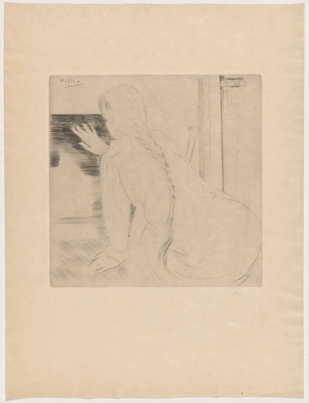 Croquis (Sketch), by Paul César Helleu, ink, 1895