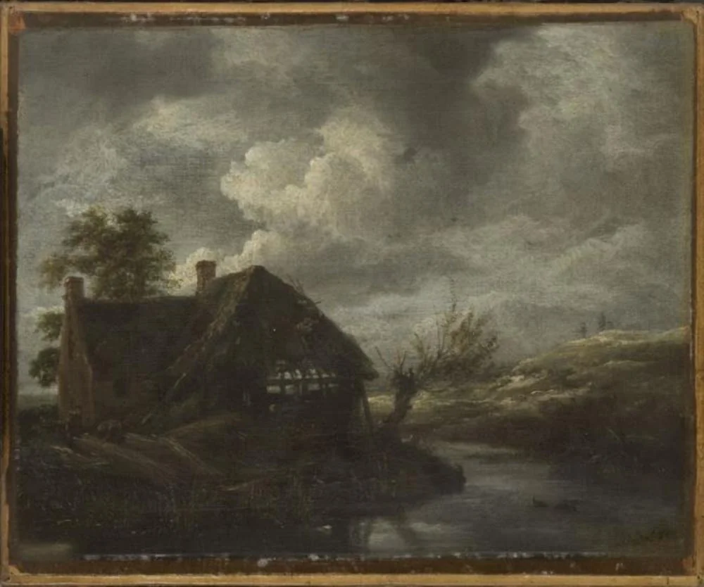 Cottage by the Waterside, detail