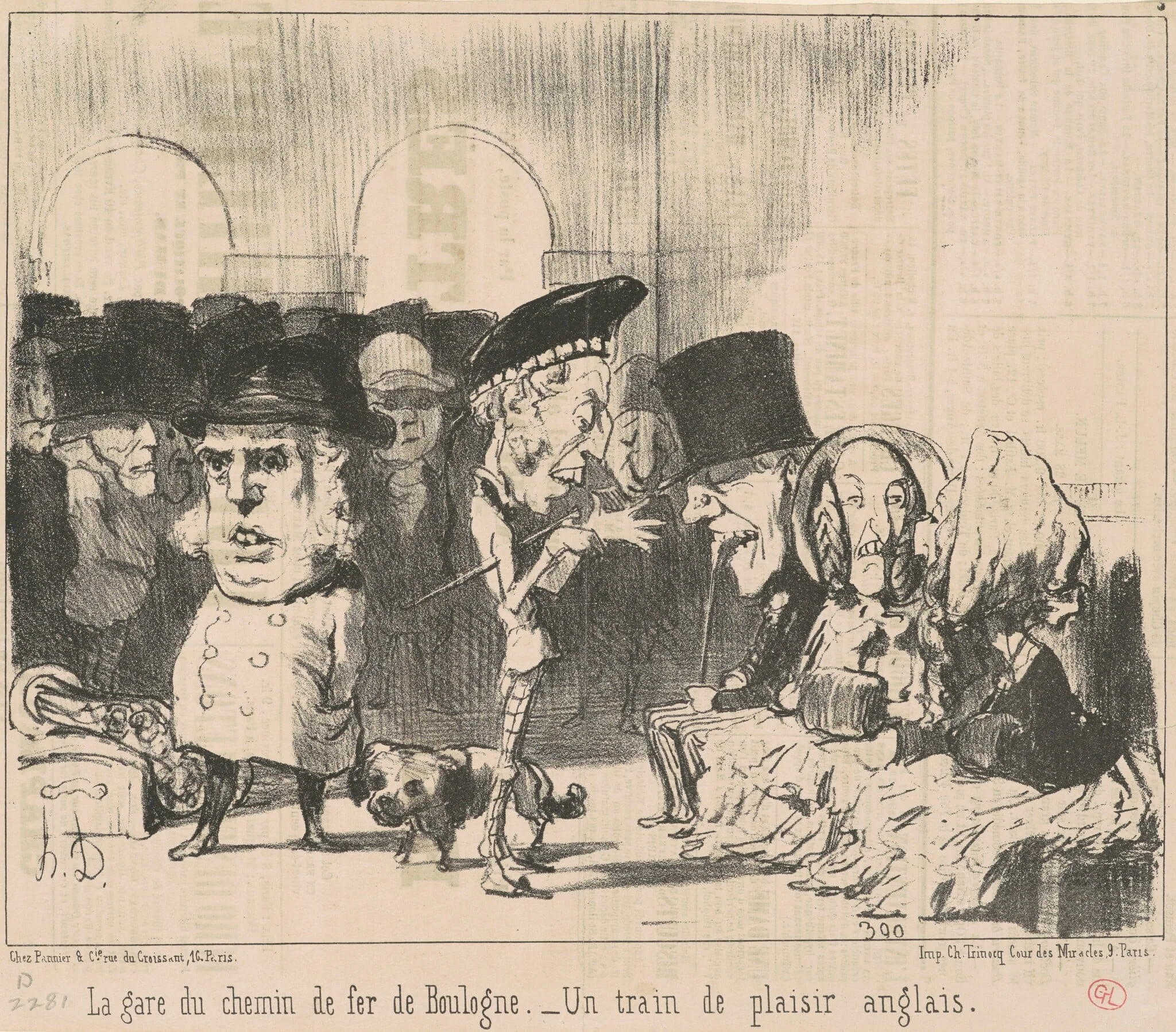 La gare du chemin de fer de Boulogne, detail