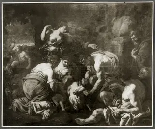 Jupiter Suckling from the Goat Amalthea, by Johann Carl Loth, oil, 1657