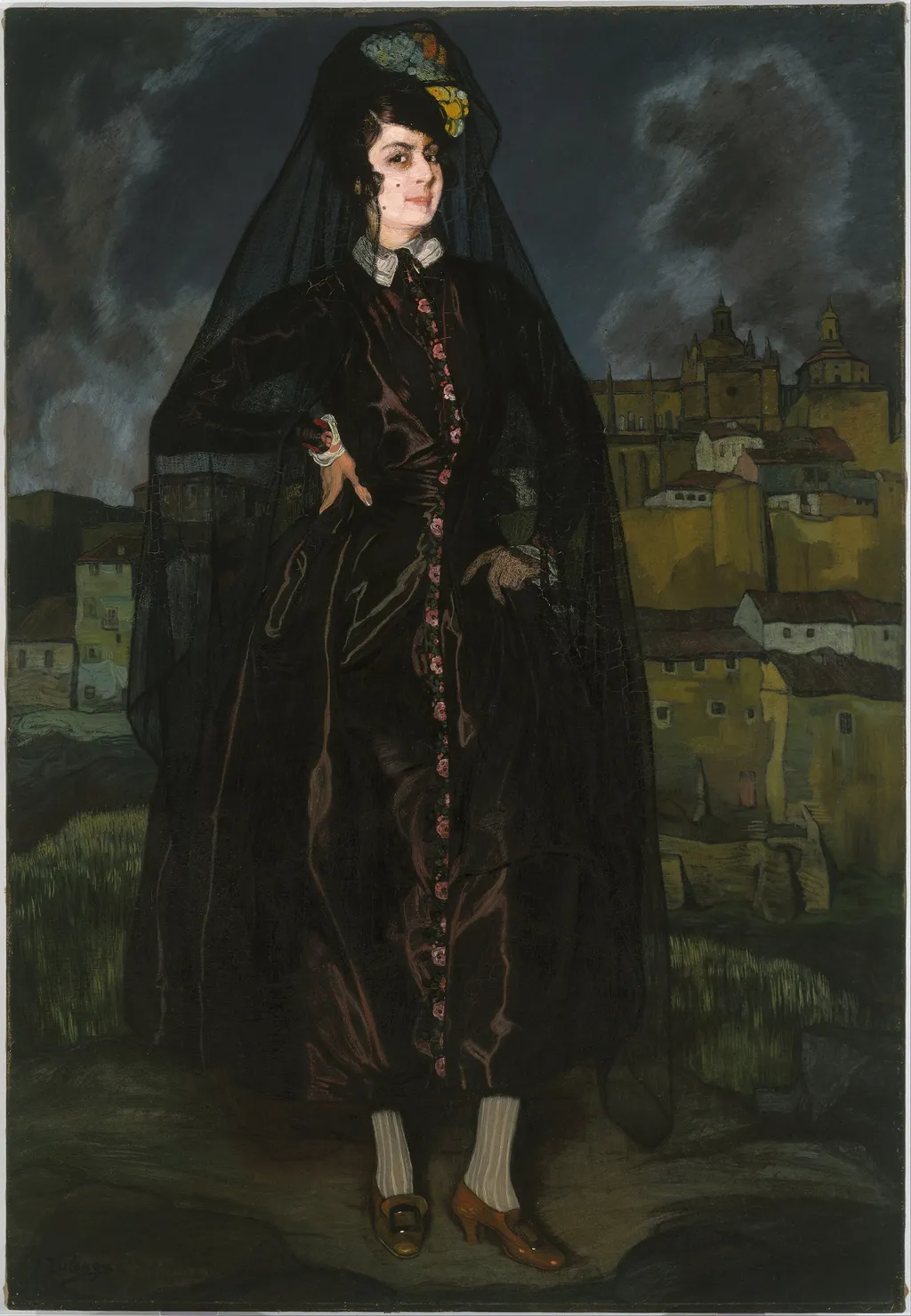 Anita Ramírez, in black, by Ignacio Zuloaga, unspecified, 1915