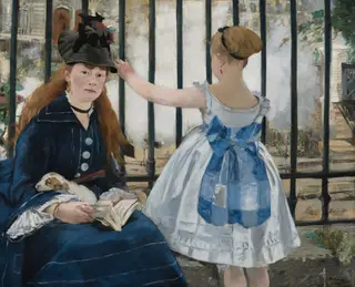 The Railway, by Édouard Manet, oil, 1873