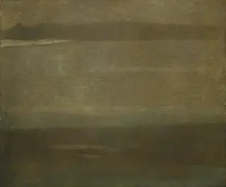 Gray and Silver:  A Nocturne, by Walter Greaves, oil, 1896