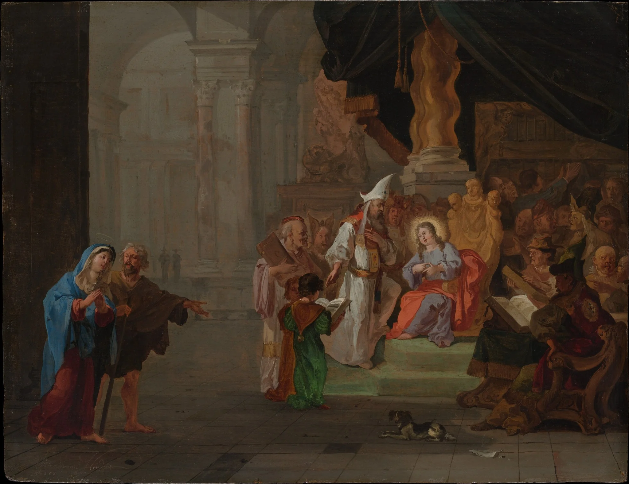 Christ among the Doctors, detail