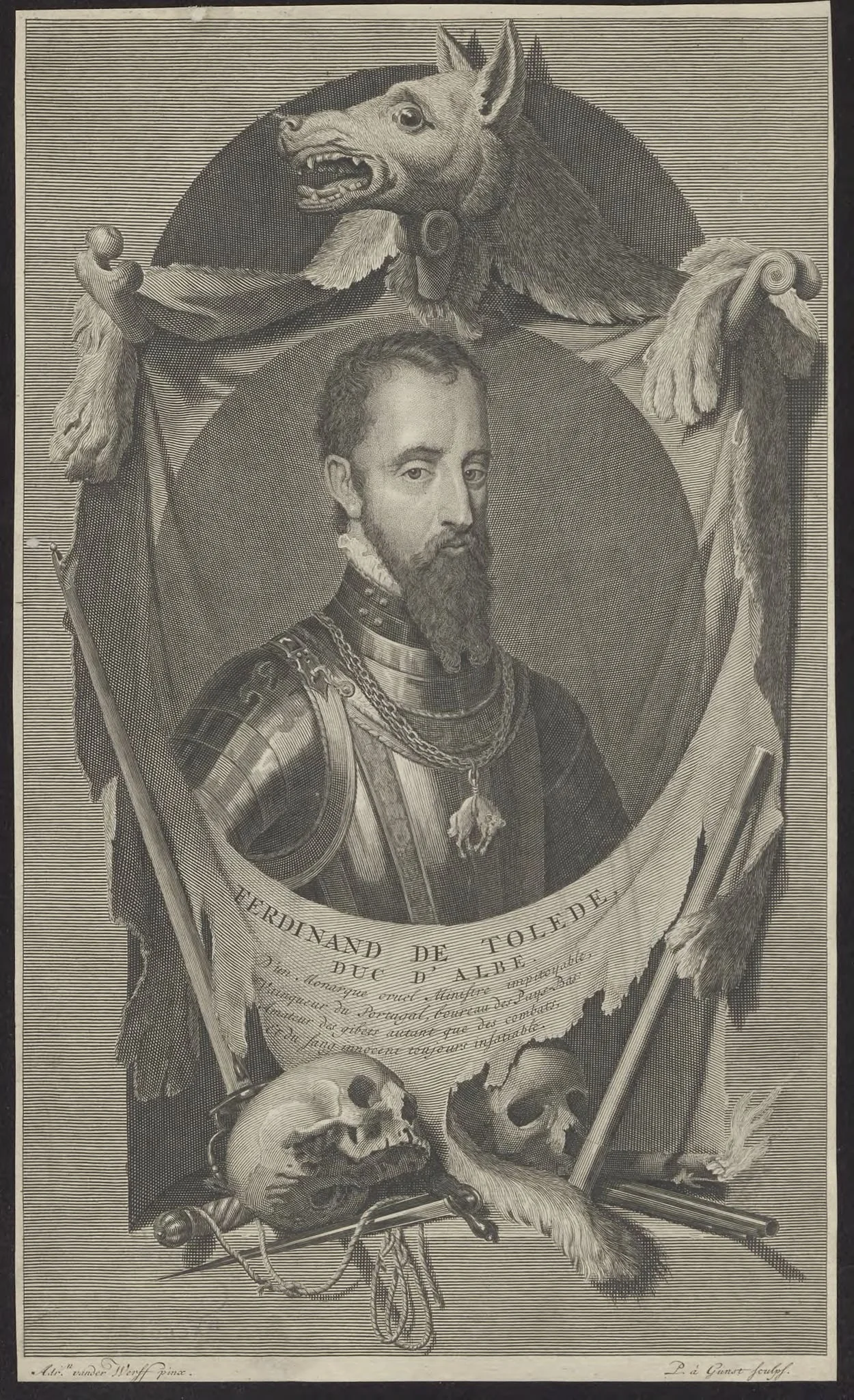 Portrait of Ferdinand de Toledo, Duke of Alva, detail