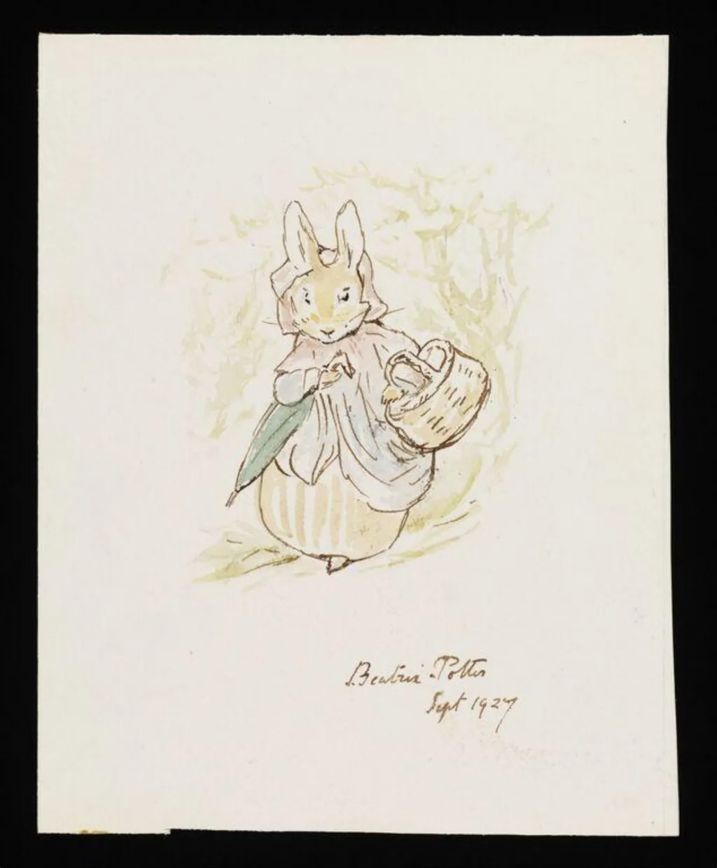 Untitled, by Beatrix Potter, watercolor, 1927