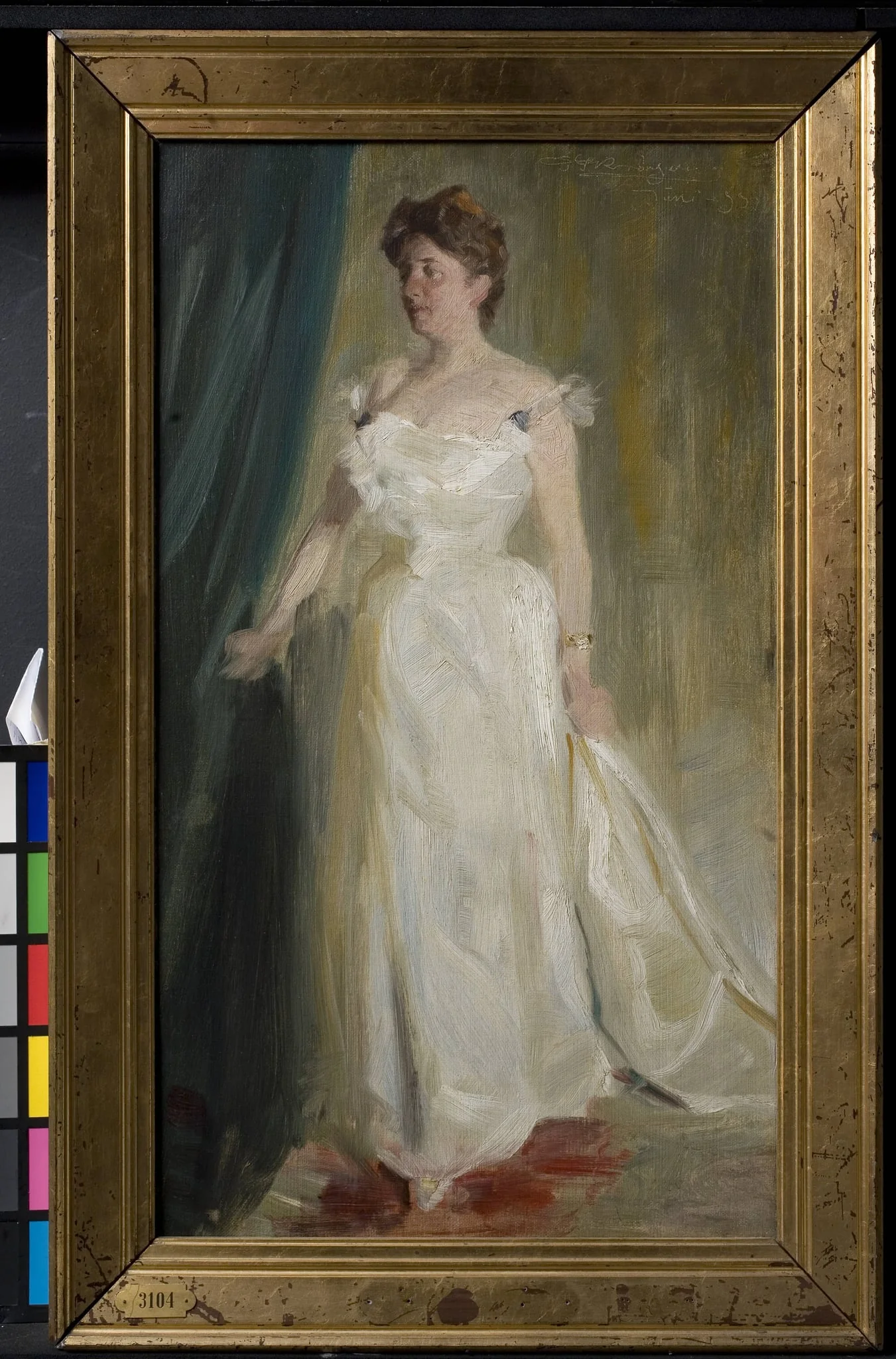 Portræt af lensgrevinde Lillie Suzanne Raben-Levetzau, detail