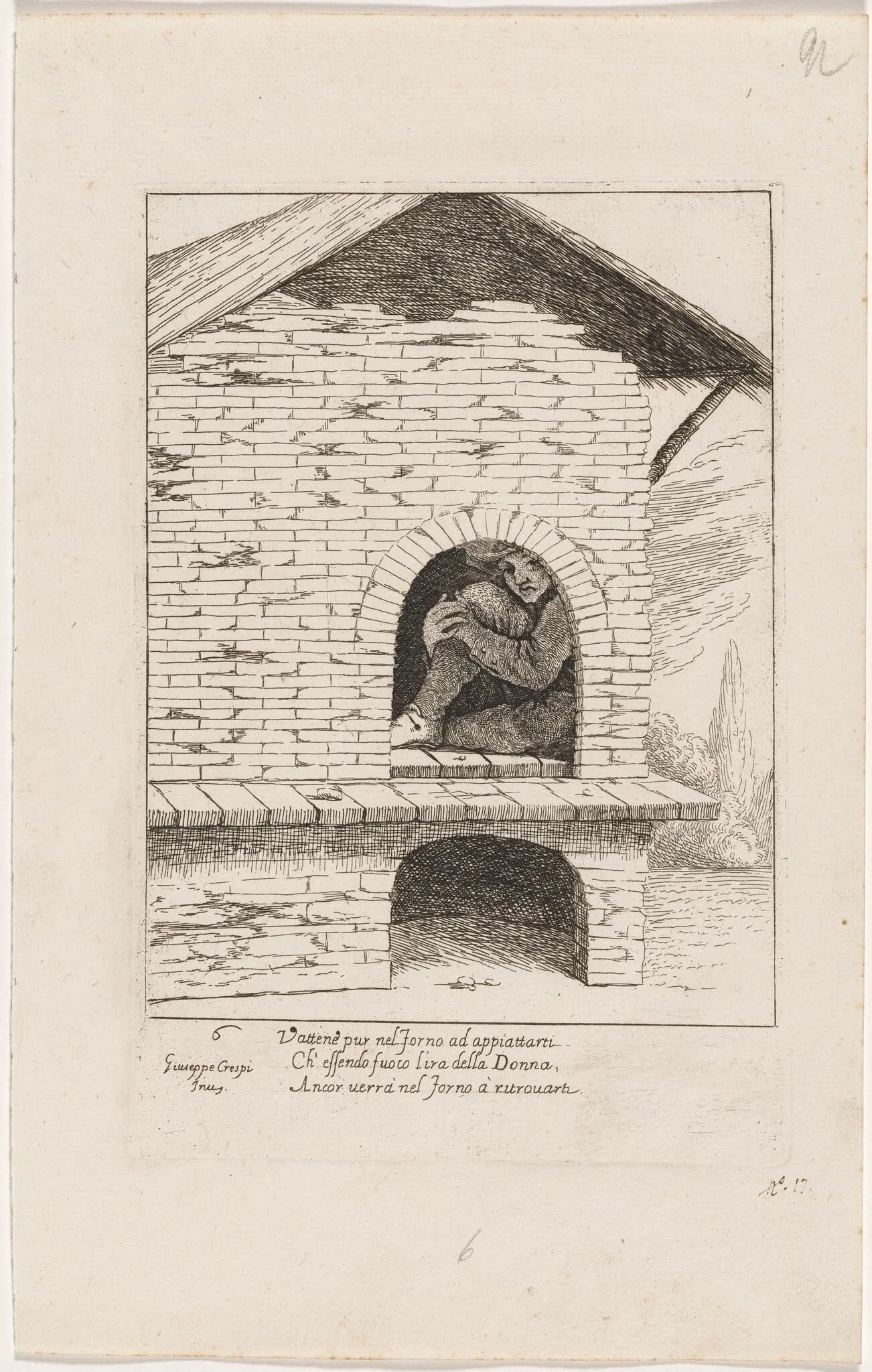 Bertoldo Hiding in a Furnace, detail