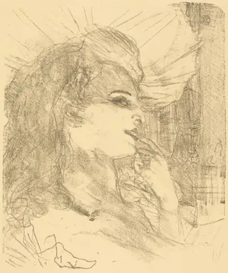 Anna Held, by Henri de Toulouse-Lautrec, ink, 1896