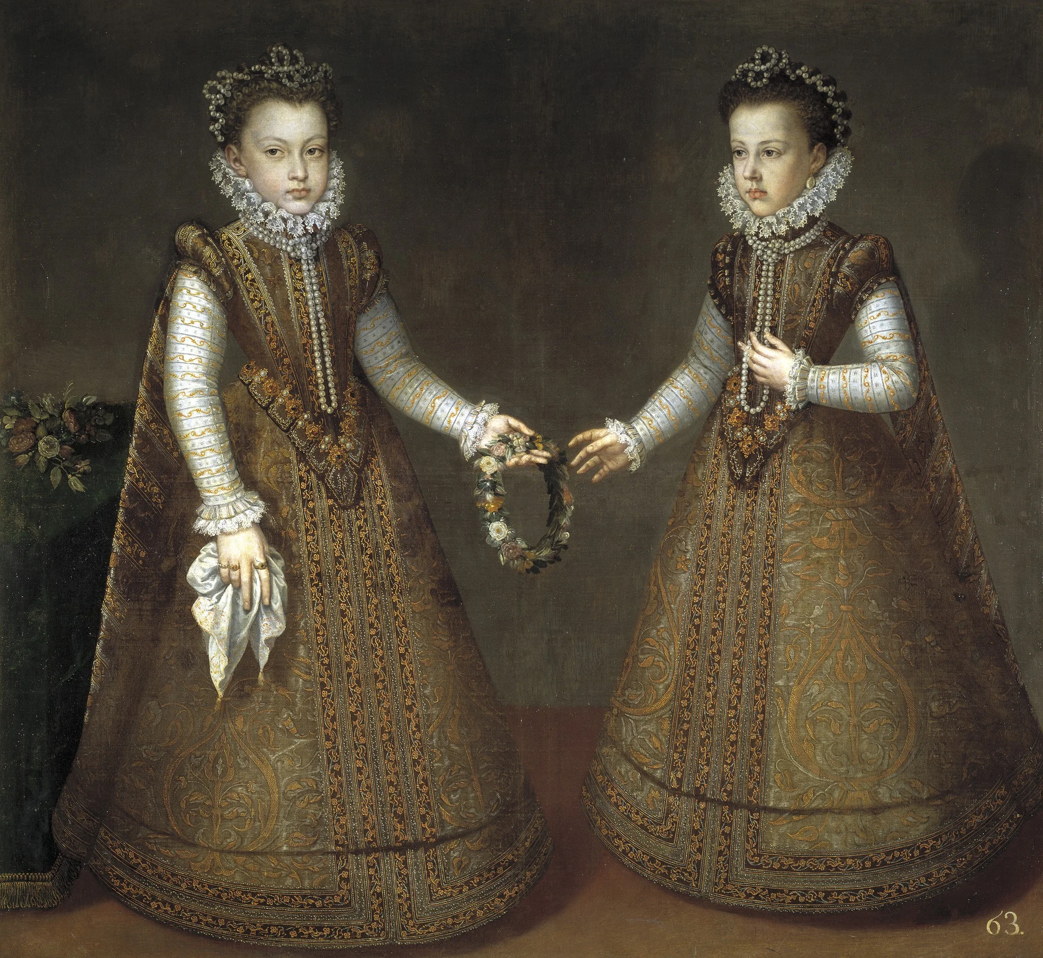 The Infantas Isabel Clara Eugenia and Catalina Micaela, detail