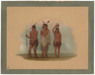 Three Walla Walla Indians, by George Catlin, oil, 1862