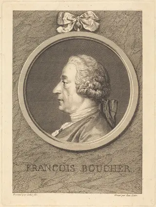 Francois Boucher, by Laurent Cars, ink, 1735