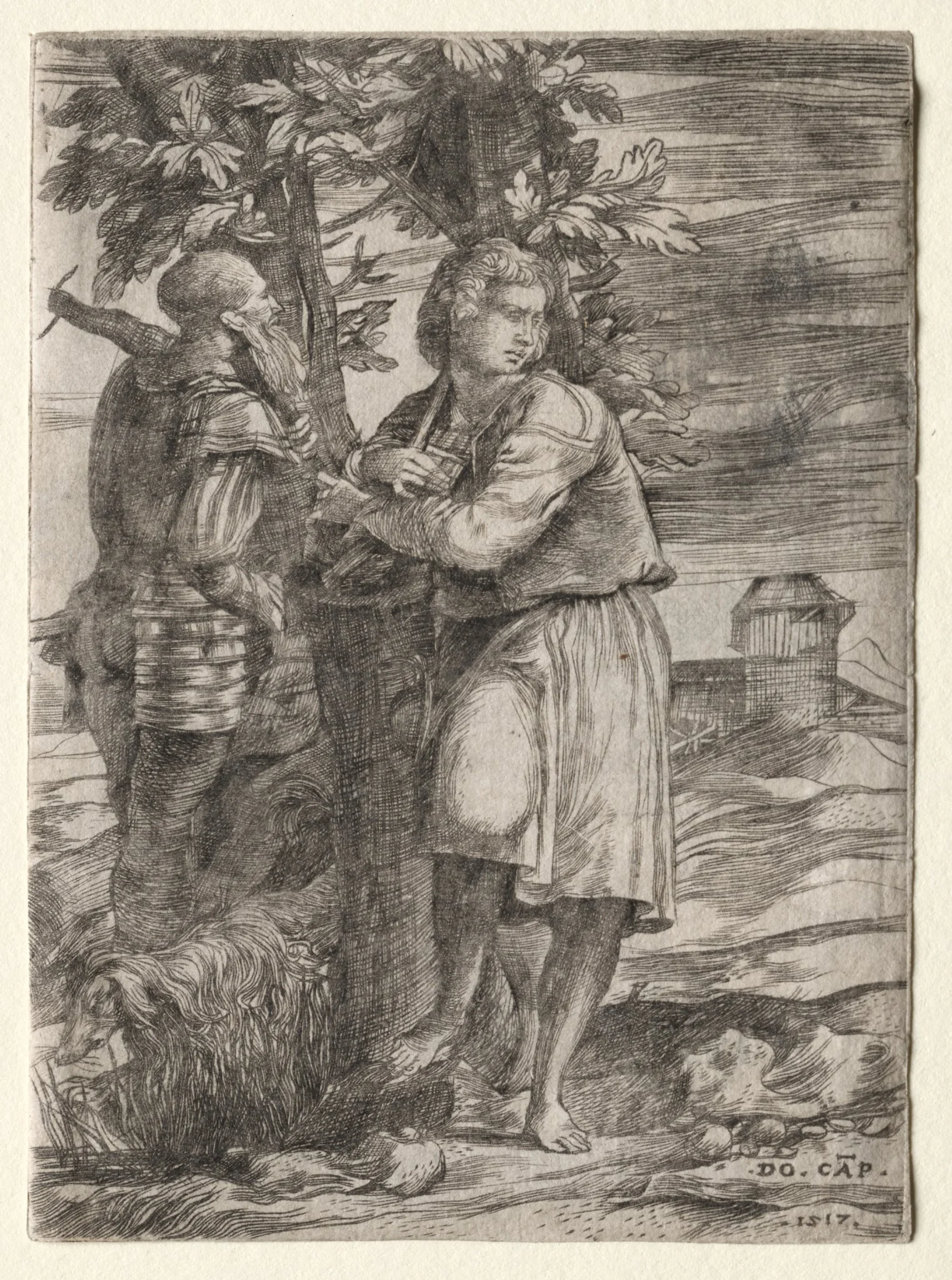Shepherd and Old Warrior, detail