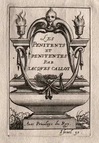 Les Penitents:  Frontispiece, by Abraham Bosse, 1632