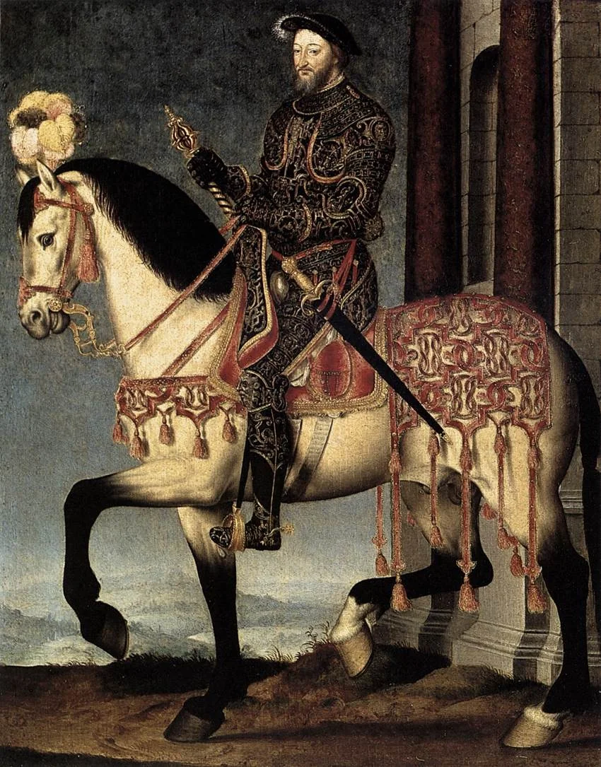 Portrait équestre de François Ier, detail