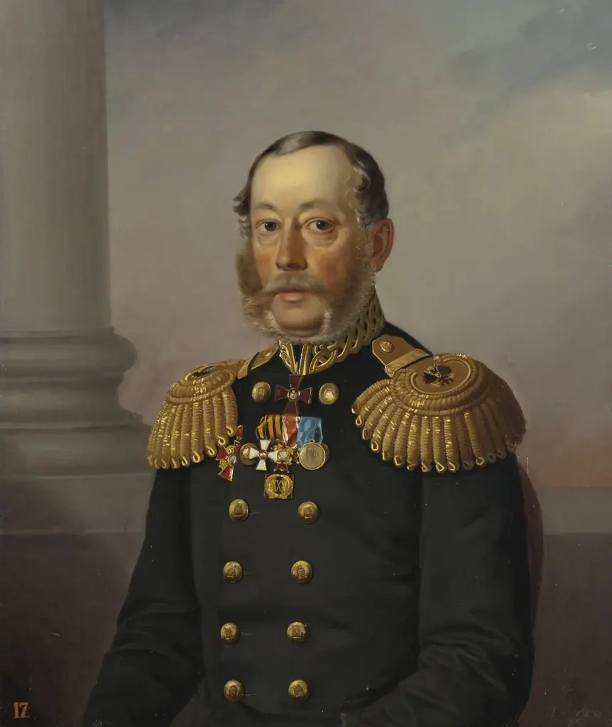 Portrait of S.S. Nakhimov, by Aleksey Vasilyev, oil, 1862