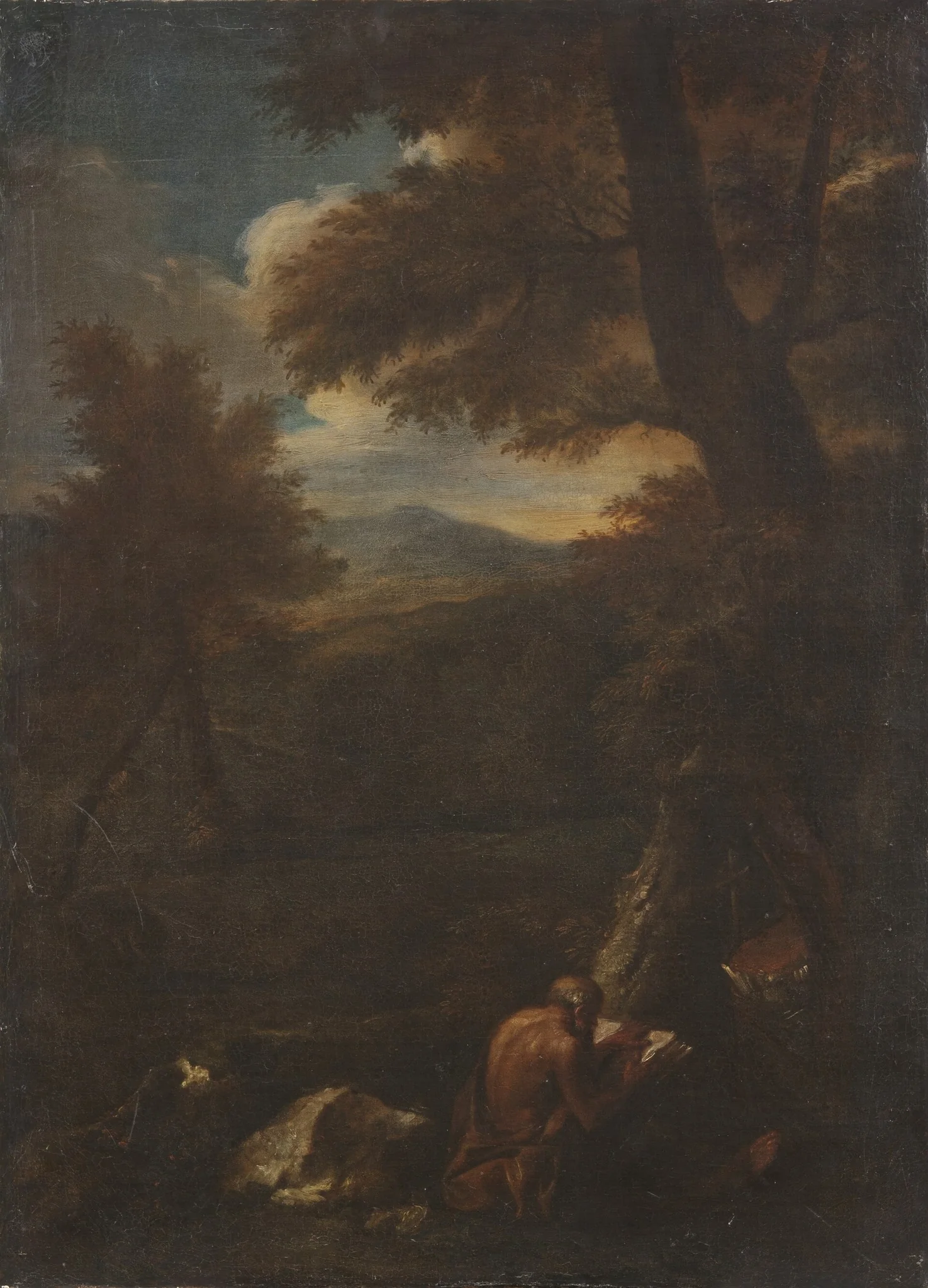 St Jerome in the Wilderness, detail