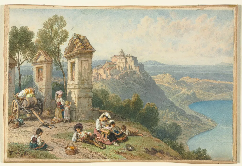 View of Castel Gandolfo, by Myles Birket Foster, 1874