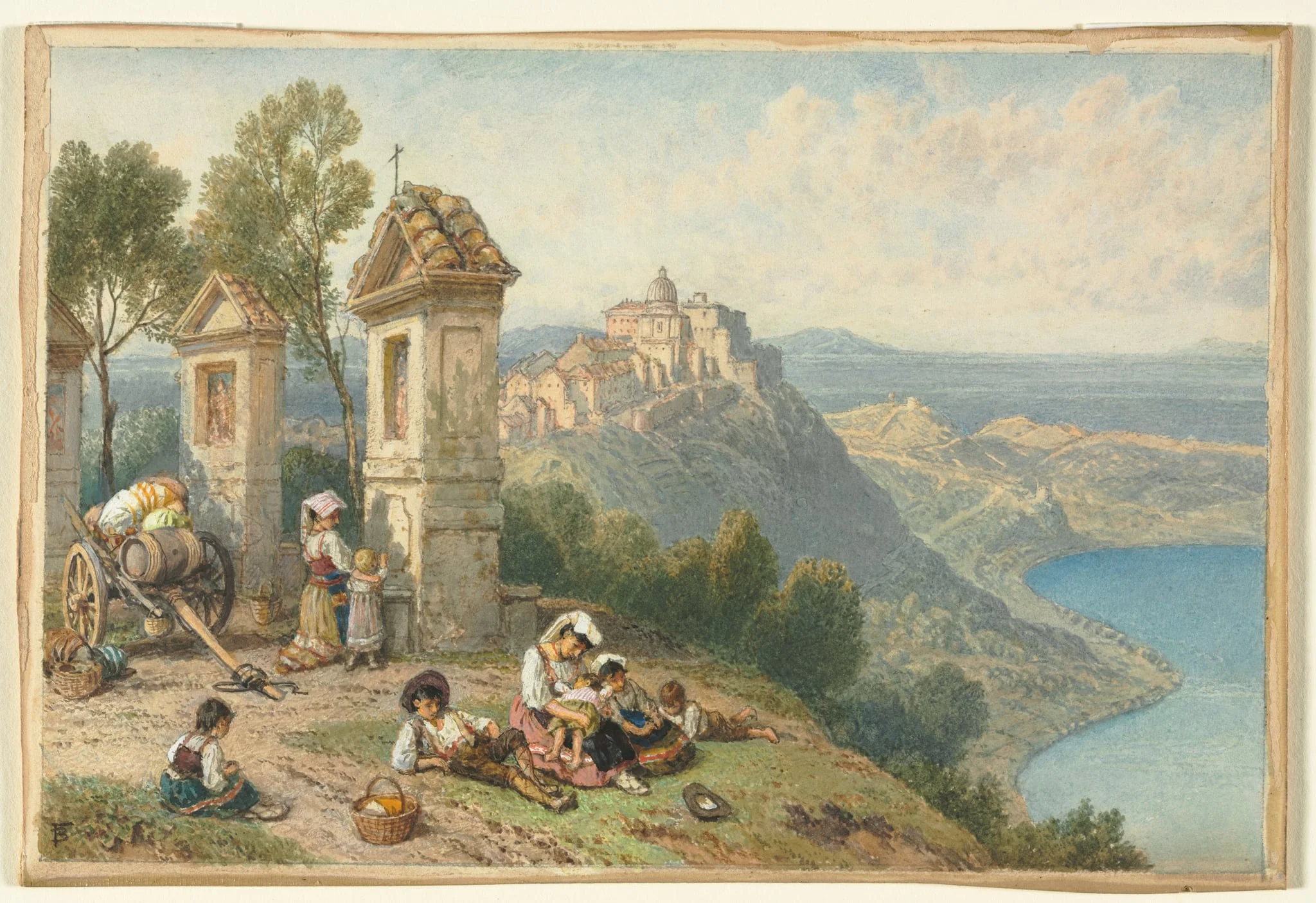 View of Castel Gandolfo, detail