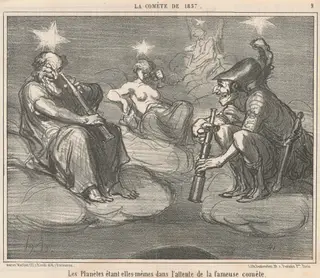 Les planetes étant elles-mêmes, by Honoré Daumier, ink, 1857