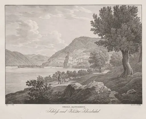 Nieder-oesterreich, Schloss und Kloster Schönbühel, by Jakob Alt, 1839