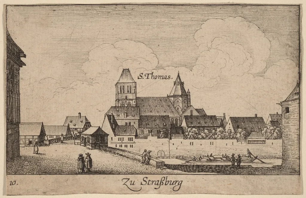 Strasbourg, by Wenceslaus Hollar, ink, 1635