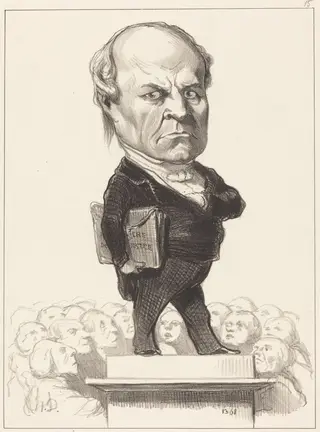 C.H. Odilon Barrot, by Honoré Daumier, ink, 1849