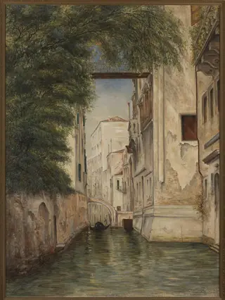 Venice, by Cyprian Lachnicki, oil, 1870