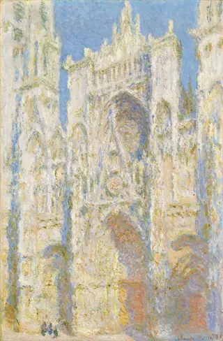 Rouen Cathedral, West Façade, Sunlight, by Claude Monet, oil, 1894