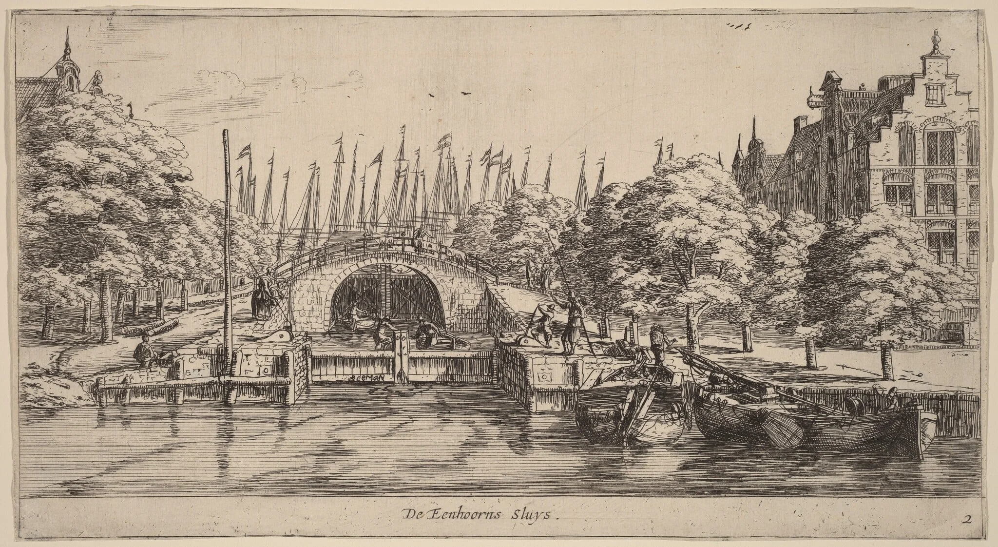 Eenhoorns Sluis (De Eenhoorns Sluys), detail