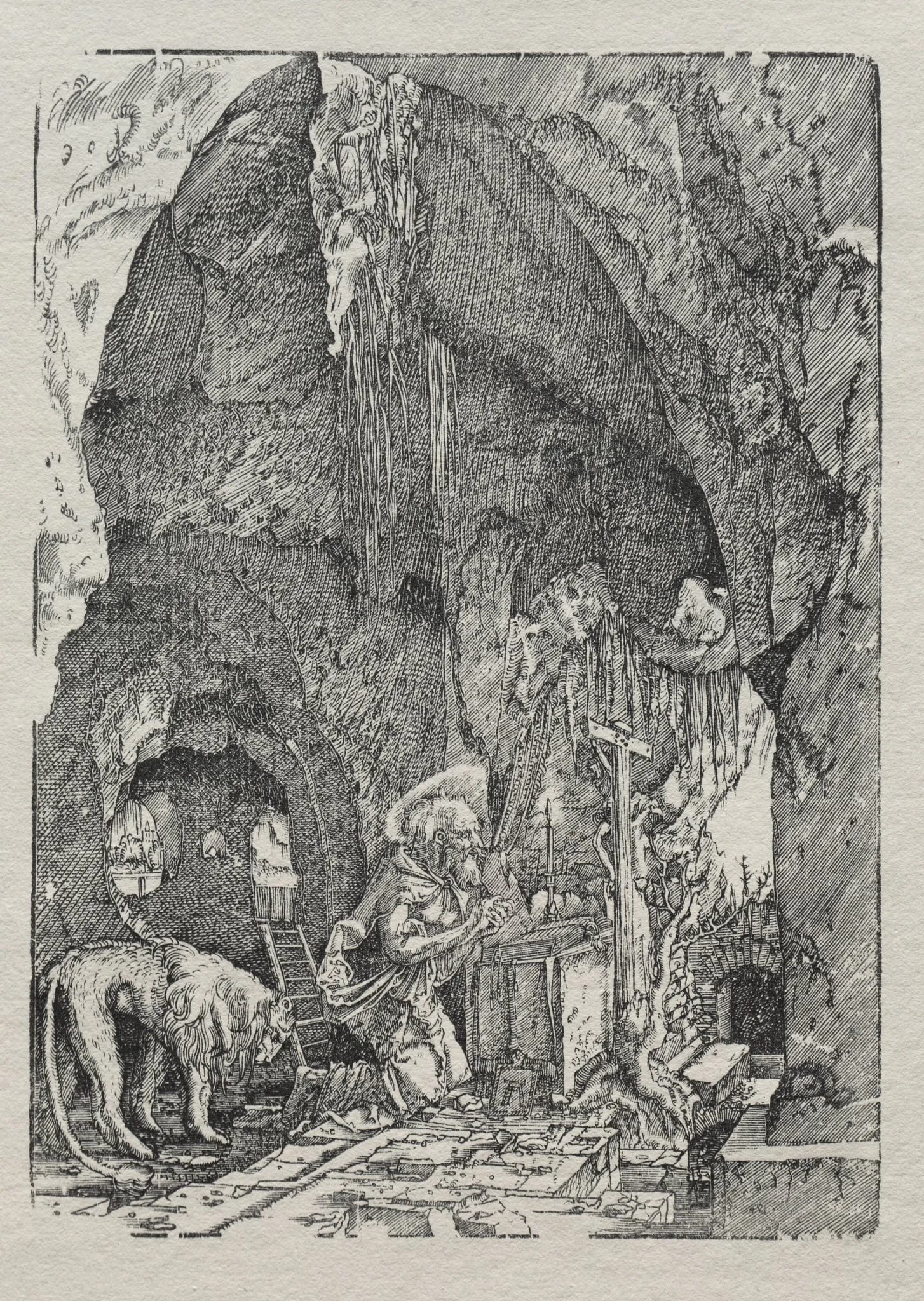 St. Jerome in the Cave, detail