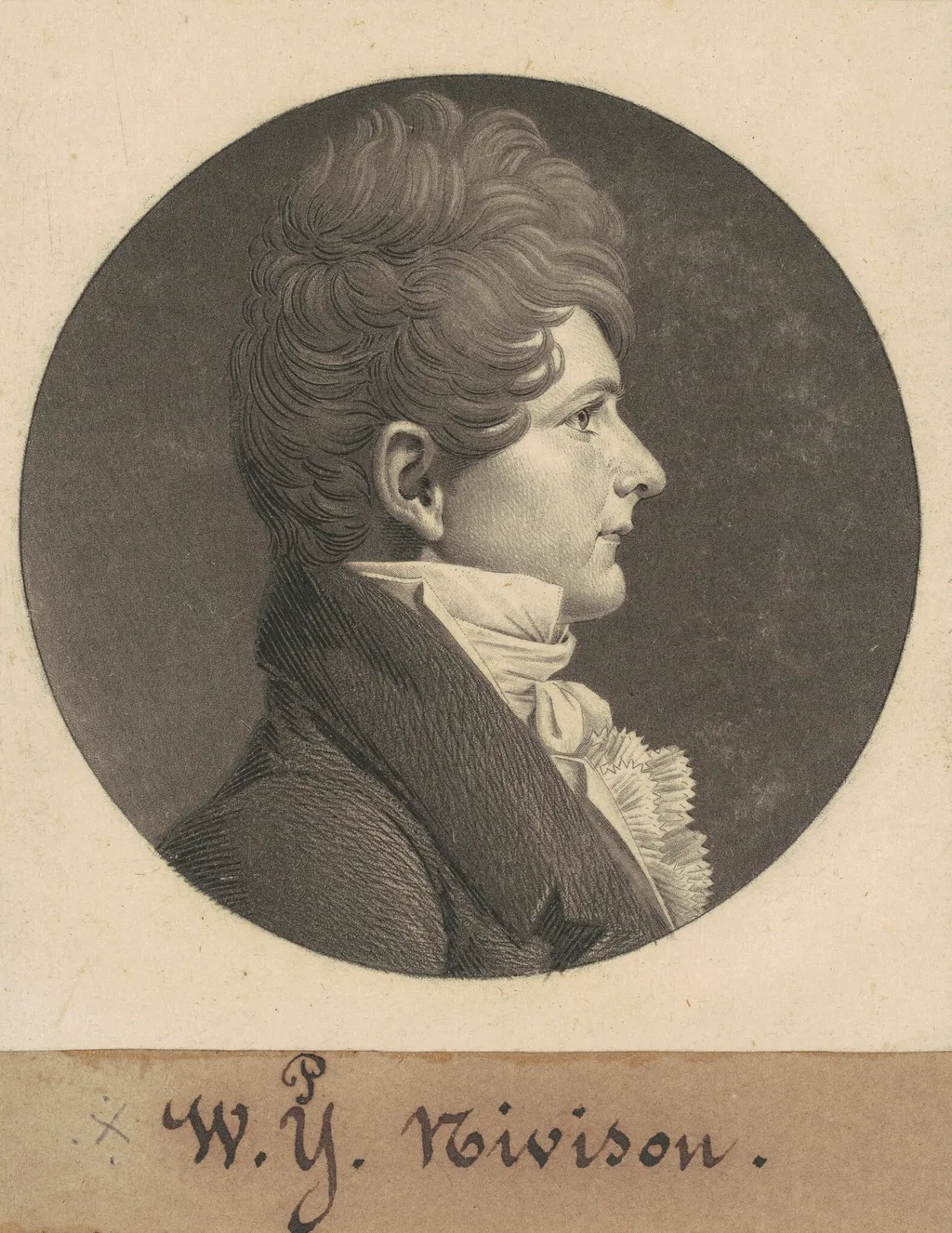 John Garland Mosby, by Charles B. J. Févret de Saint-Mémin, ink, 1808