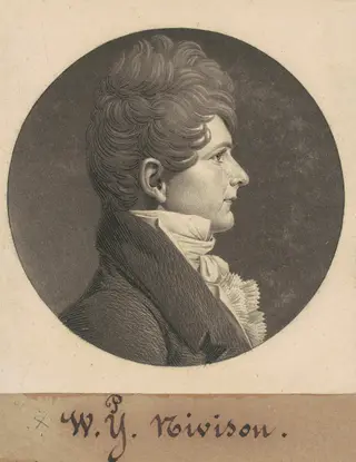 John Garland Mosby, by Charles B. J. Févret de Saint-Mémin, ink, 1808