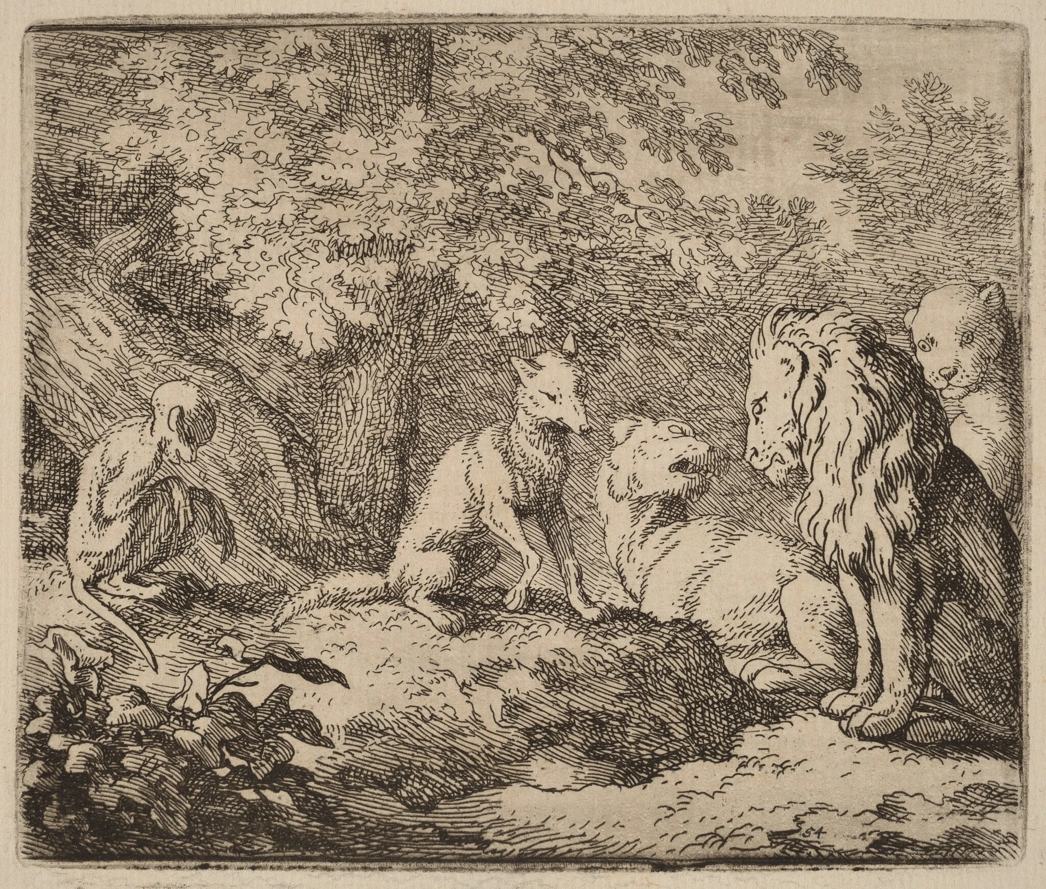 Reynard Tells a Story of Hidden Treasure, detail