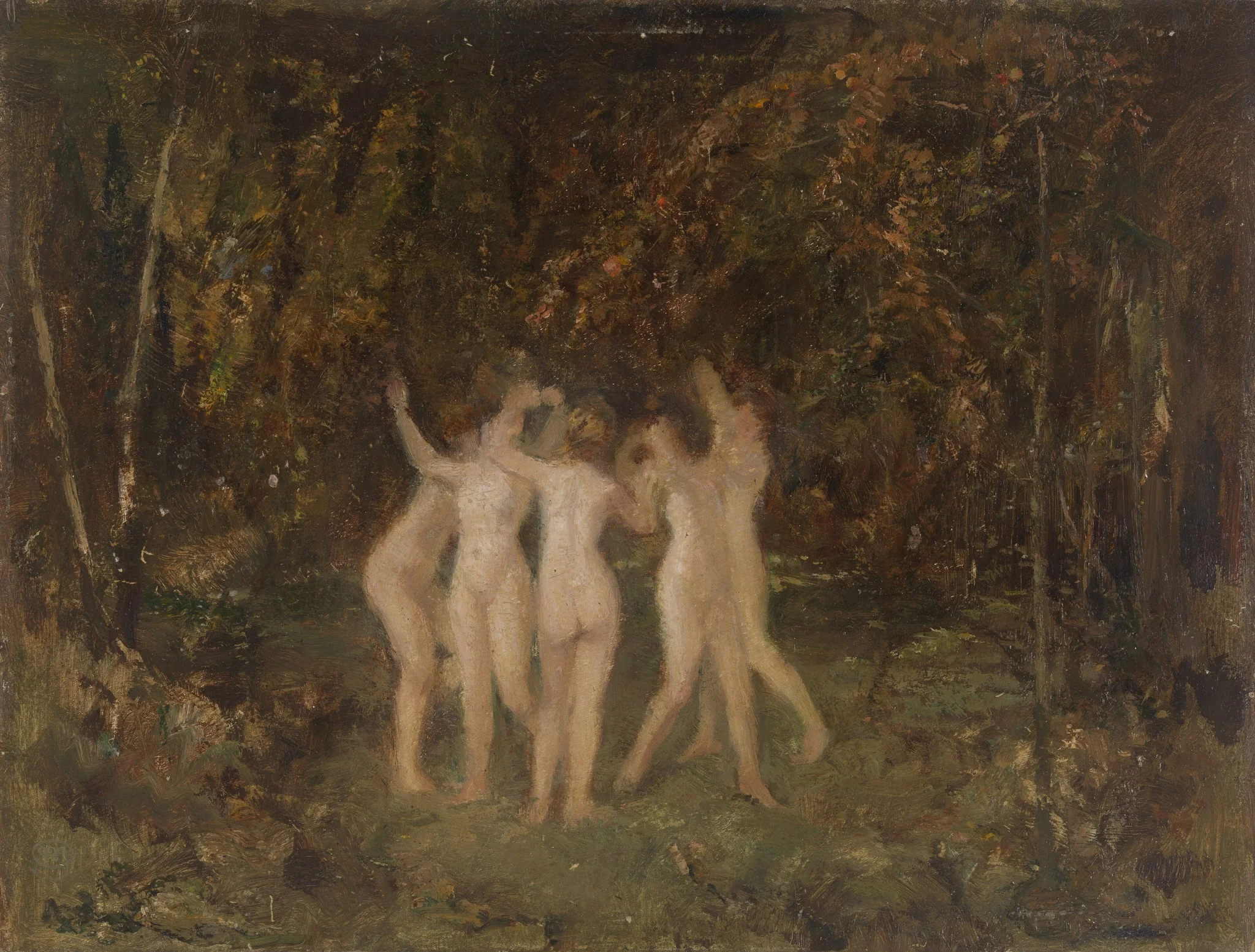 Nymphs in the Forest, detail