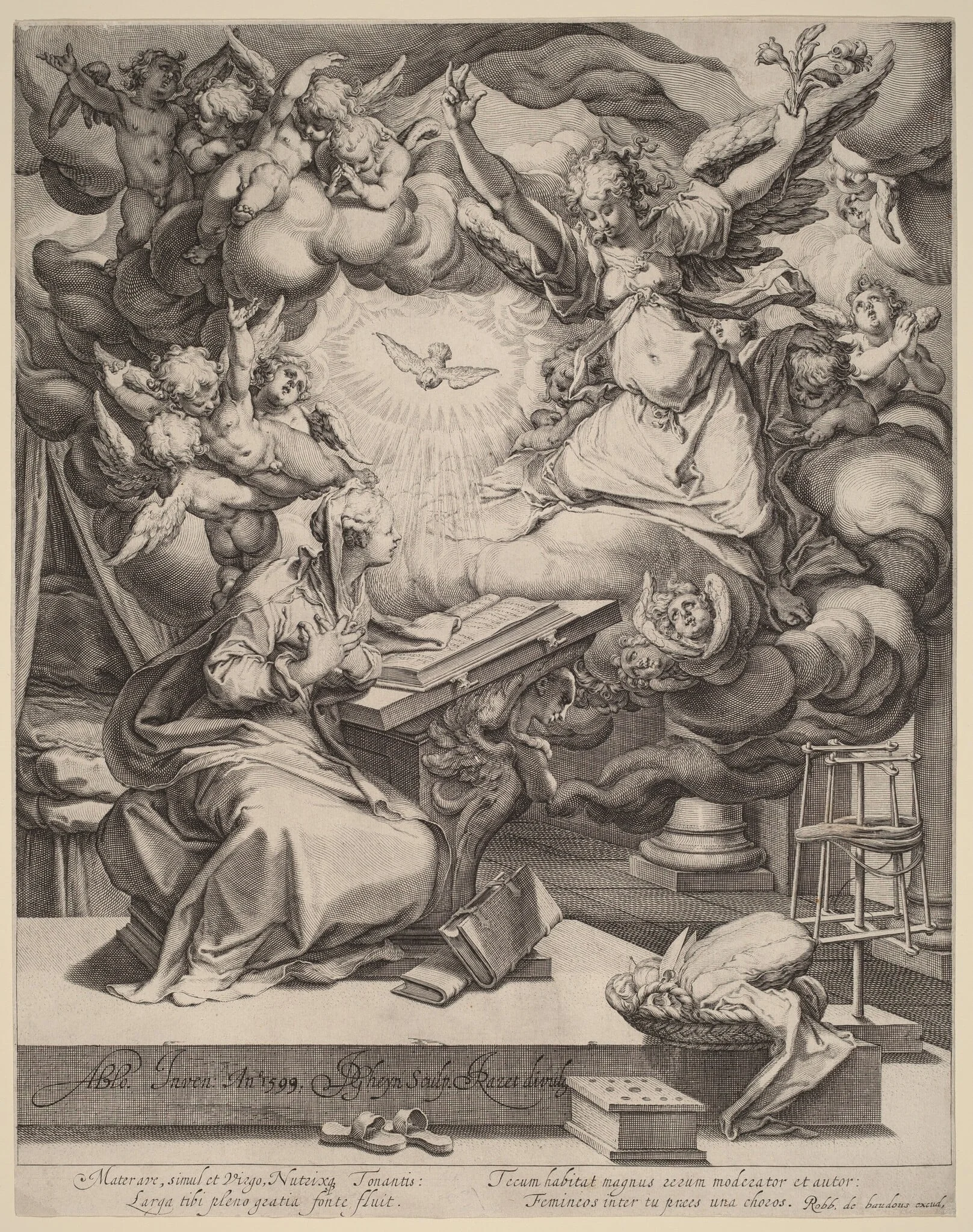 The Annunciation, detail