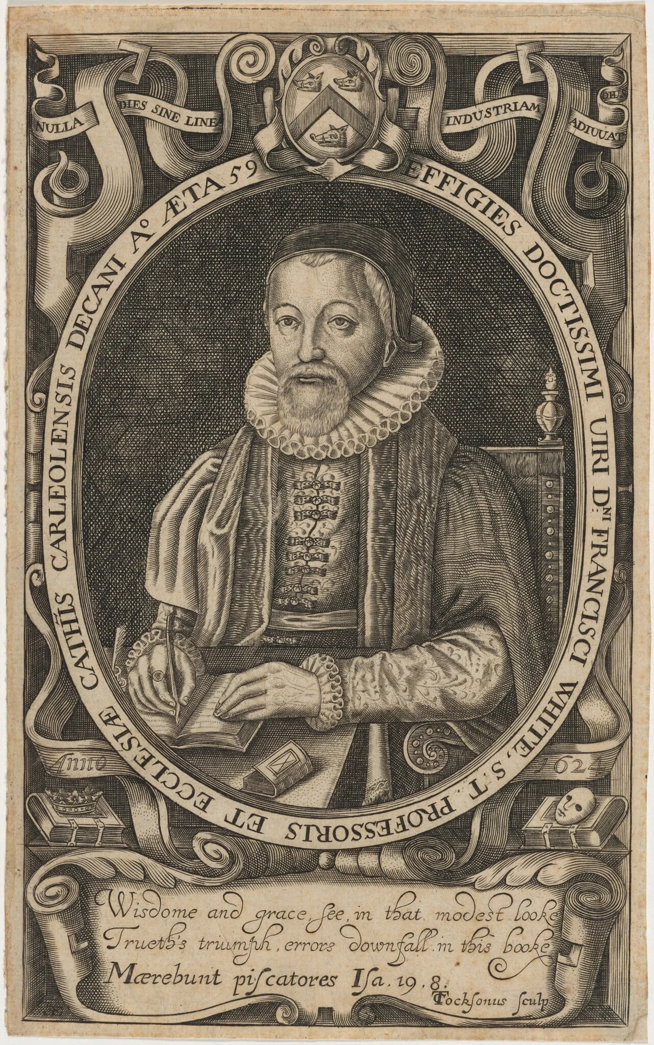 Francis White, D.D., Bishop of Ely, detail