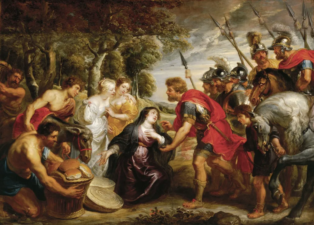 The Meeting of David and Abigail, by Peter Paul Rubens, oil, 1627
