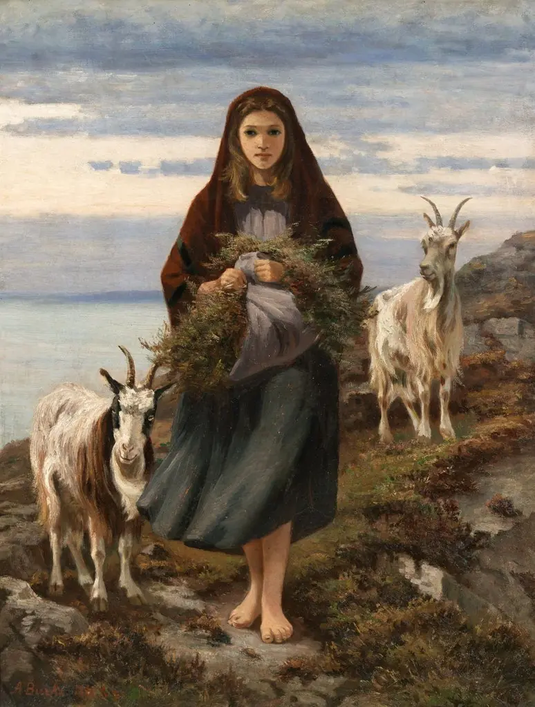 Connemara Girl, by Augustus Nicholas Burke, oil, 1850