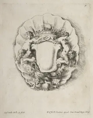 Collection of Various Caprices and New Designs of Cartouches and Ornaments:  No 7, by Stefano Della Bella, 1646