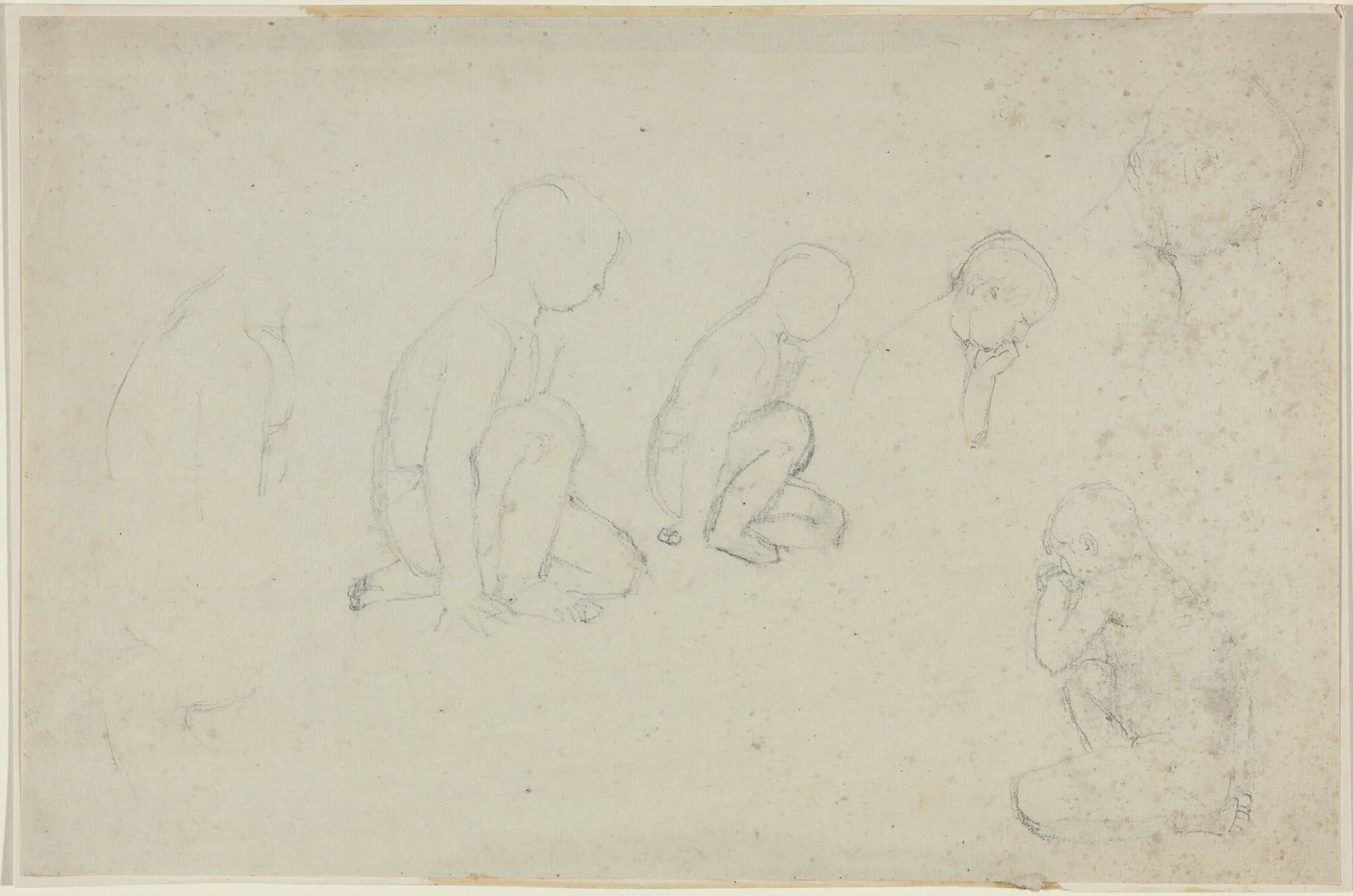 Studies of a Kneeling Boy, detail