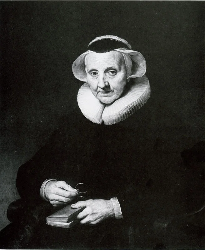 Portrait of a Woman holding a Book, detail