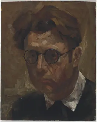 Zelfportret met witte hemdskraag, by Jan de Smedt, unspecified, 1937