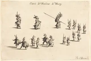 Entry of M. de Macey, by Jacques Callot, ink, 1627